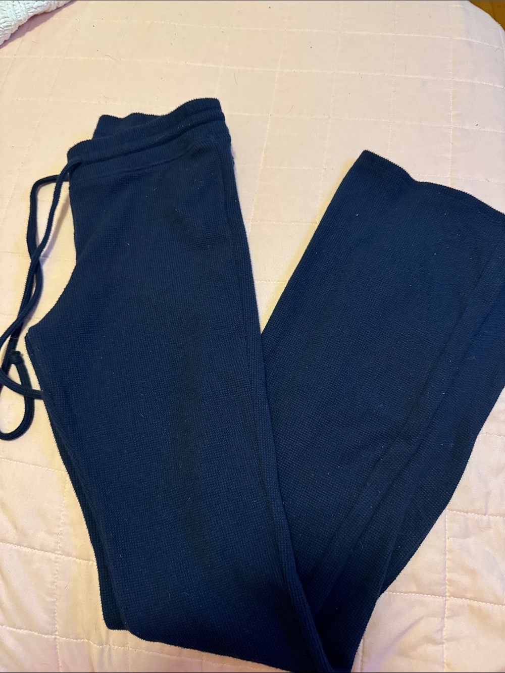 Gilly Hicks Navy Knit Lounge Pants with Drawstring